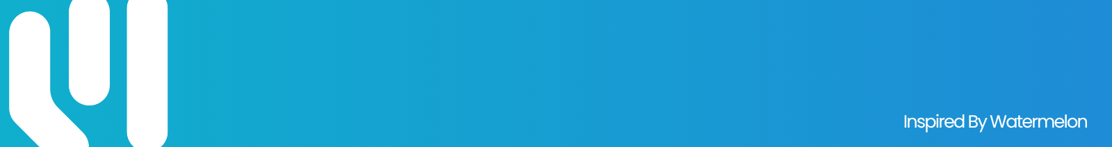 A blue banner with a white stylized logo on the left and small white text reading 'Inspired by Watermelon' on the right.