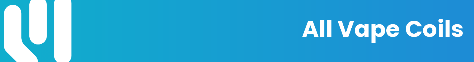 A blue gradient banner with a white stylised logo on the left and white text reading "All Vape Coils".