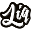 Wick Liq Bar Juice icon, a bubbly black "Liq" script logo