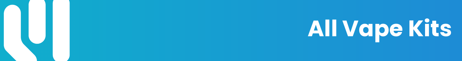 A blue gradient banner with a white stylised logo on the left and white text reading "All Vape Kits".